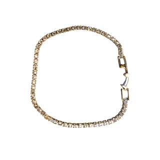 Pulseira Riviera Banhada a Ouro Fina 2mm - Tennis Bracelet