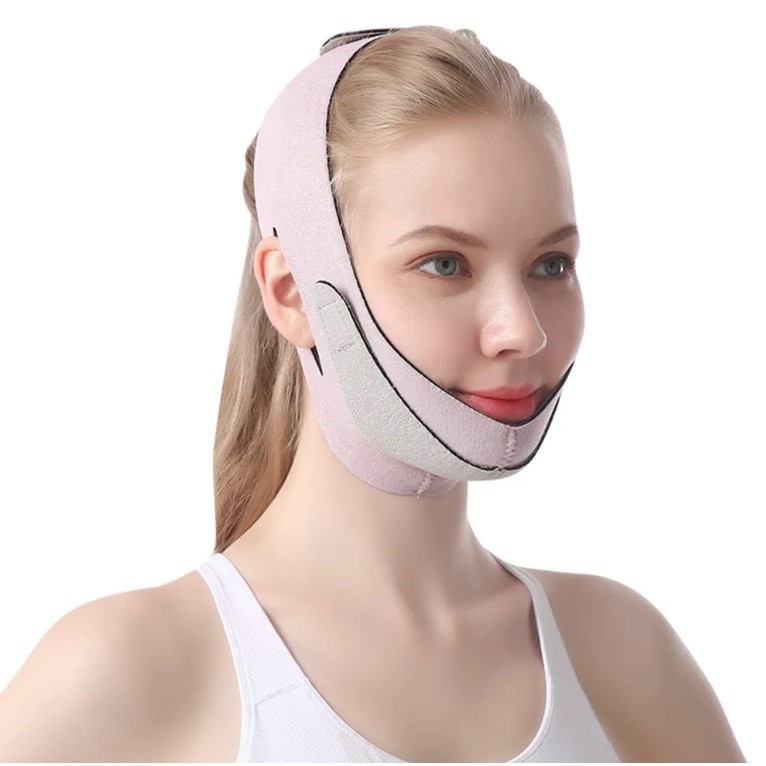 Faixa Facial Efeito Lift Reduz Papada Ruga Cinta de Queixo Duplo Ajustavel Emagrece Rosto Afina Contorno Levantamento V