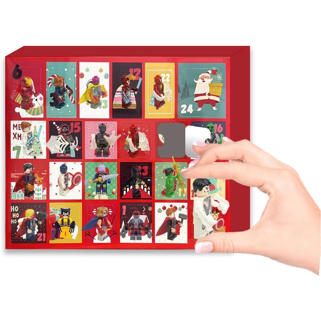 Calendário do Advento 2025, Kit de Blocos de Montar, Conjuntos de Personagens de Desenhos Animados, Calendário do Advent