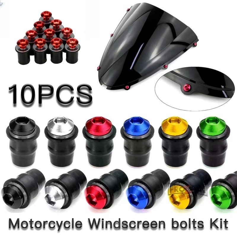 M5 * 16 5mm Parafusos De Para-Brisa De Motocicleta , Kits De Montagem De Carenagem Honda CBR 600 F4i CBR1000RR CB400 VFR