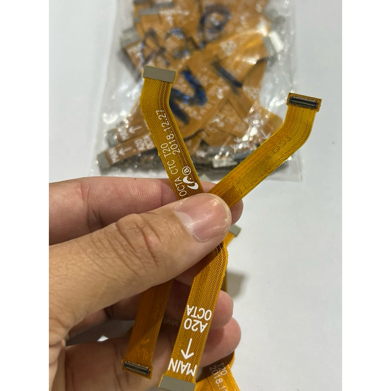 Flex Cabo LCD Main/Sub Galaxy A20 A205 Nº1 | Cabo Placa Mãe | Peça Nova Reposição