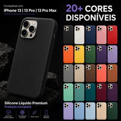 Capa Premium Aveludada Silicone Compatível iPhone 13 / 13 Pro / 13 Pro Max Soft Touch