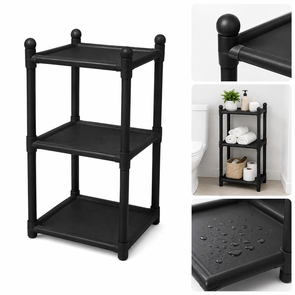 ORGANIZADOR 3 ANDARES DE CHAO MESA ESTANTE MULTIUSO PRATELEIRAS VERTICAL COMPACTA RESISTENTE BANHEIRO  LAVANDERIA QUARTO