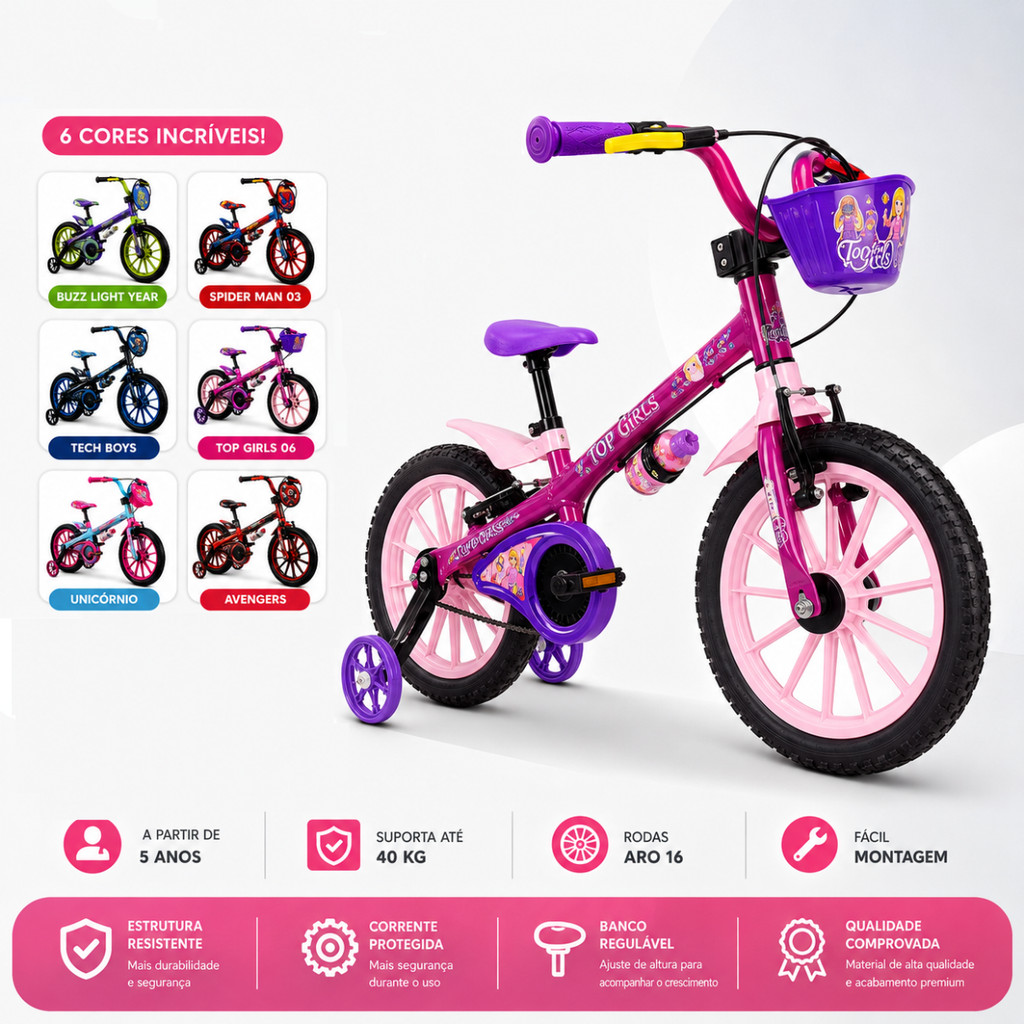 Bicicleta Infantil Menino Aro 16 Bicicleta Aro 16 Feminina Bicicleta Aro 16 Homem Aranha Bike aro16