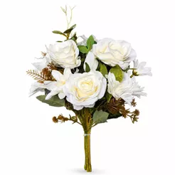 Rosa Dália Rosas Artificial Buque P/ Decoração Casamento, Arranjos, Decorar Festas e Casa