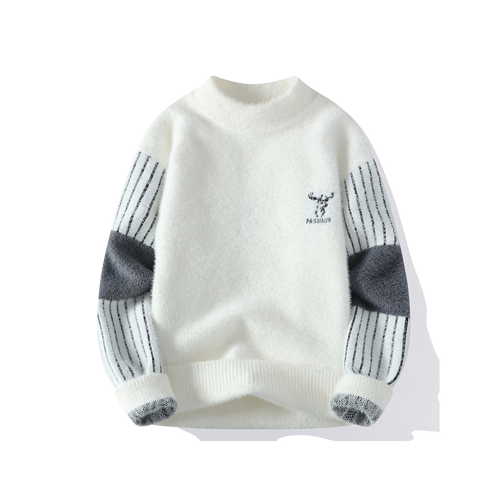 Suéter de cervo de inverno masculino novo estilo casal suéter roupas masculinas americano outono inverno suéter de fundo