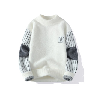 Suéter de cervo de inverno masculino novo estilo casal suéter roupas masculinas americano outono inverno suéter de fundo