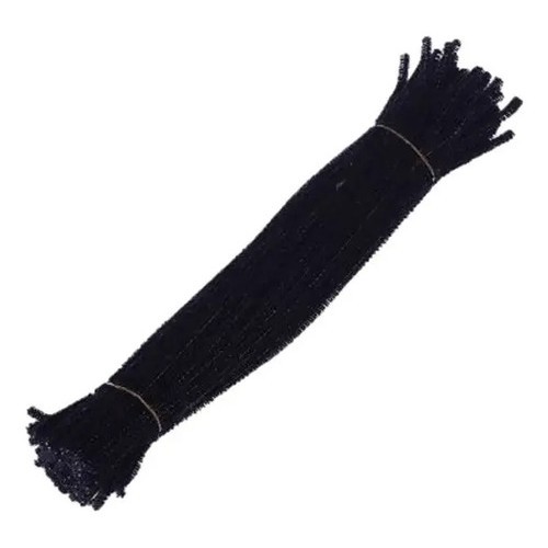 Hastes De Chenille, Limpador De Cachimbo - 30cm Cores - 20pç Preto