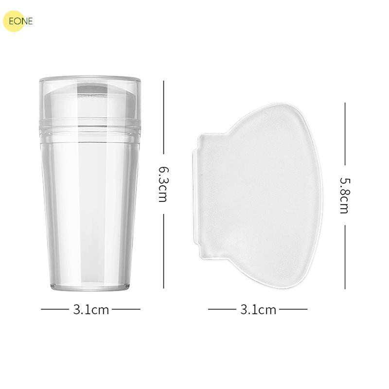 EONE Silicone Transparente Kit De Carimbo De Arte De Unha Placa De Manicure Raspador De Esmalte Quente