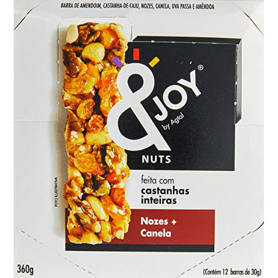 Barra de Cereal Mixed Nuts - Nozes e Canela | Caixa com 12 Unidades TMB02