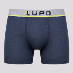 Cueca Lupo Boxer Algodão com Elastano Azul