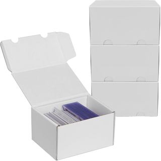 NUMINA Caixa de Armazenamento para Cartas Colecionáveis Pequenas, Pacote com 4, Organizador de Cartas em Papelão Ondulad