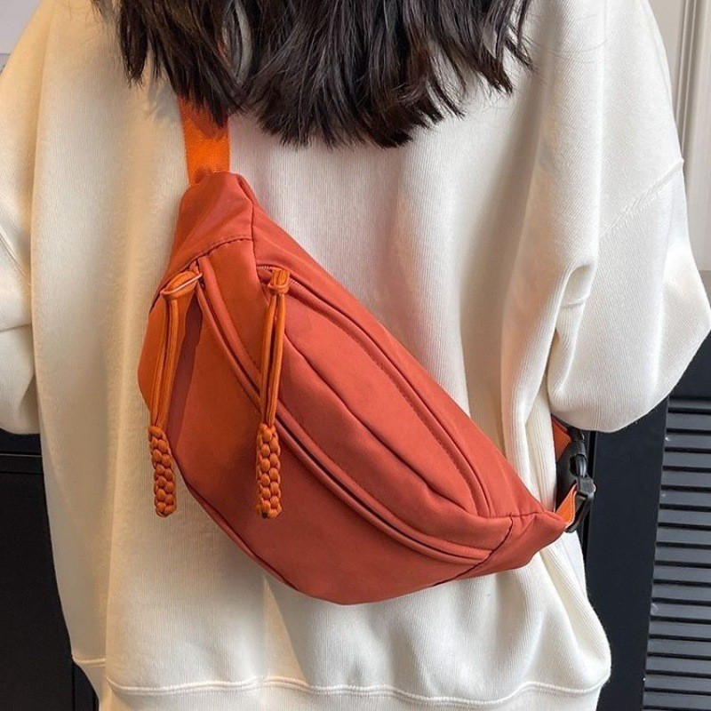 Bolsa casual de nylon para mulheres, nova bolsa transversal moderna de 2025, bolsa de peito esportiva masculina, bolsa d