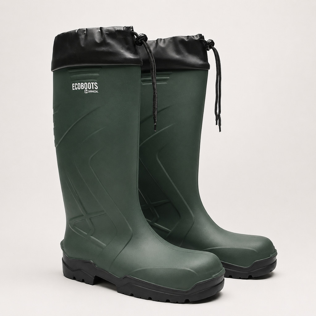 Bota Segurança Impermeável PU Ecoboots Bracol Com Polaina Cano Longo Galocha Chuva- CA35047