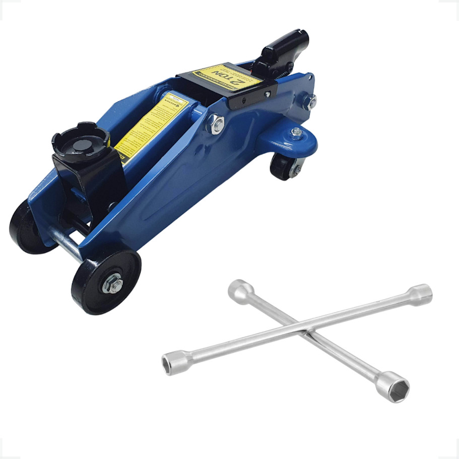 Kit Chave De Roda Tipo Cruz 4 Bocas + Macaco Jacare 2,0 Ton