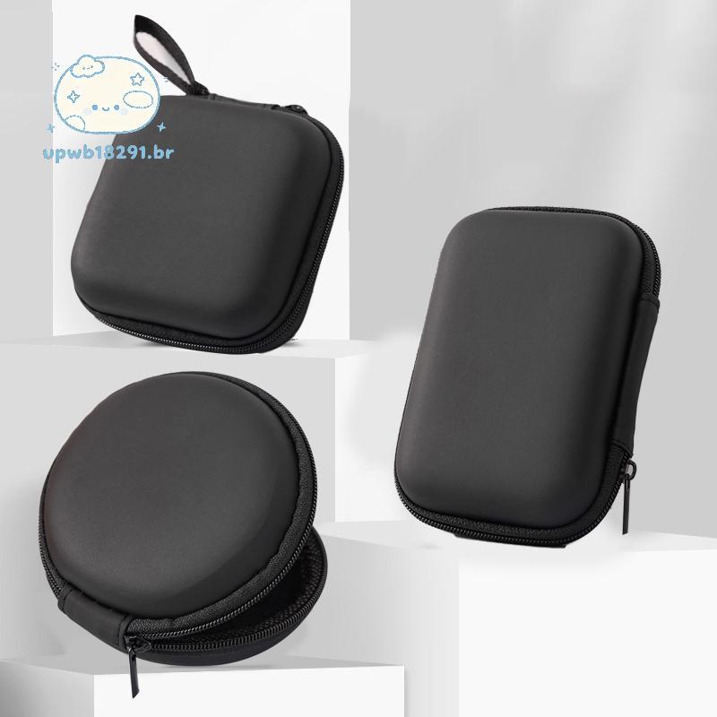 upwb Portátil Mini 3C Casca Dura Gadgets Digitais Saco De Armazenamento Couro Artificial Fone De Ouvido Carregador Caso