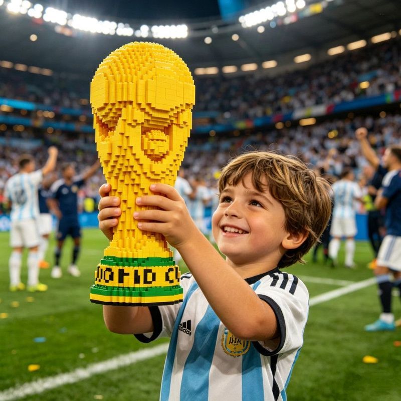 2026 copa do mundo Super grande futebol Hercules copo ornamentos compatível Lego blocos de construção quebra-cabeça mont