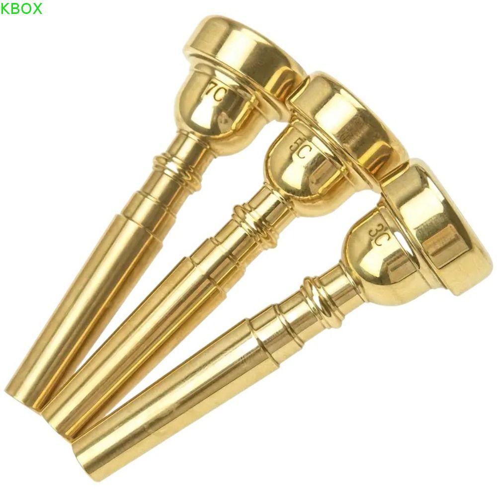 Boca De Corneta De Trompete KBOX , Bocal Profissional De Metal Com Chifre , 3C/5C/7C Prata Ouro Iniciante