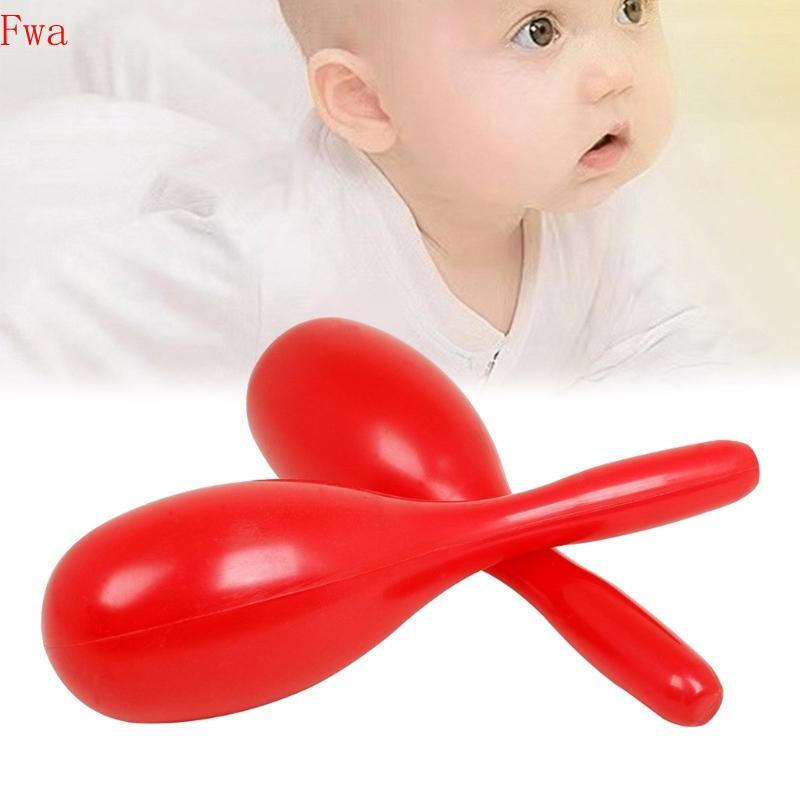 Fwa 1 Par De Plástico Maraca Shakers Ruído Música Mão Divertidos Fabricantes De E Brinquedo Instrumentos Musicais Para C