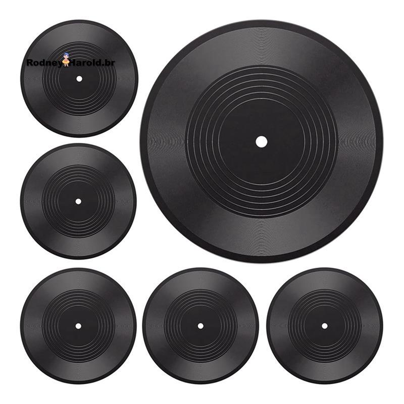 [Entrega Rápida R] 6 Peças De Decorações De Discos Rock 70'S De Vinil De Parede E Rolo Festa Musical Para Discoteca , An