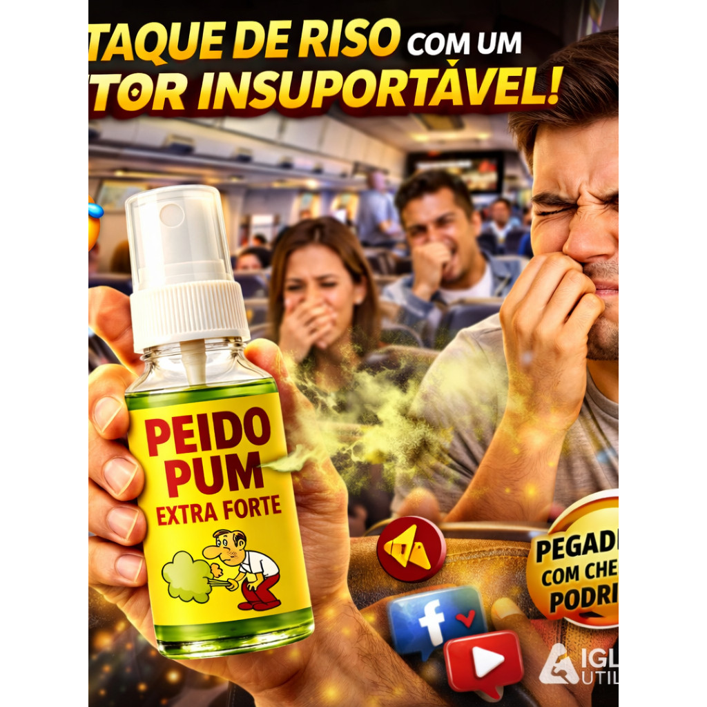 Spray de Peido Pum Pegadinha Super Forte - Zoação Garantida - Pegadinha - Trolagem TikTok