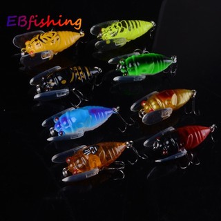 1 Peça Iscas De Pesca De Água Flutuante 4cm 6g Realista Simulam Isca Em Forma De Cigarra , Natação Artificial Doce Ganch