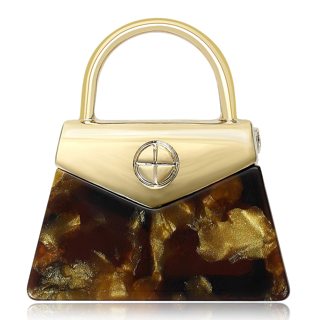 Moda criativa acrílico bolsa broche requintado simples moda roupas pino acessórios All-Match