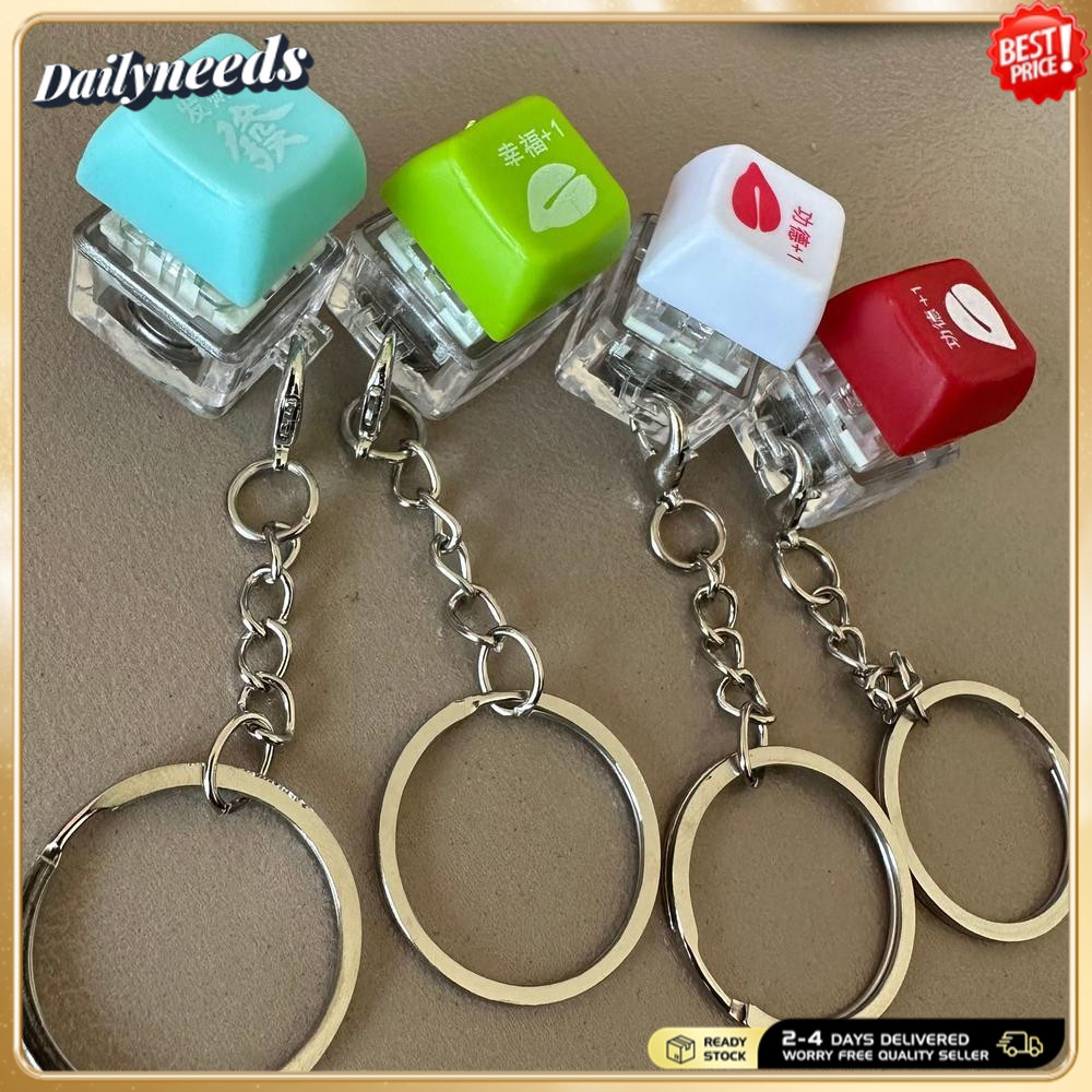 Botão De Descompressão Teclado Chaveiro Tampa De Peixe Vermelho Keycap Retroiluminado Luz Colorida Interruptores Mecânic