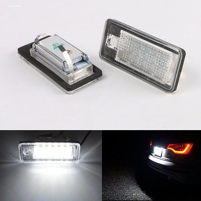 Adequado para modelos 09-16 Audi A8 A8L D4 luz da placa de licença Q7 S8 adequado para montagem de luz da placa de licen