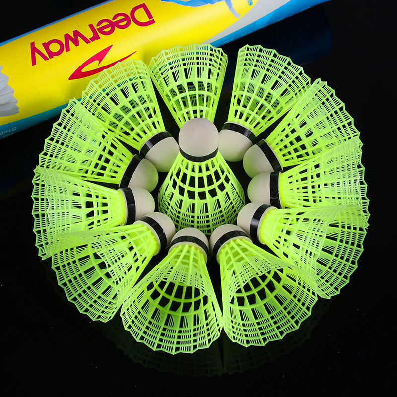 Delhui bola de Nylon de plástico resistente ao jogo, Badminton, treinamento resistente ao jogo, bola rápida, competição,