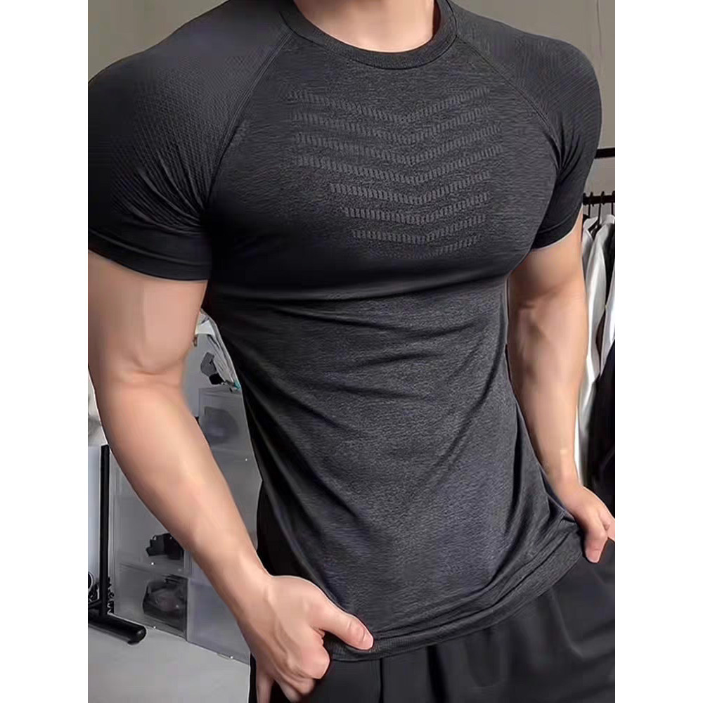 BKCXZICE americano seta Jacquard tubarão padrão roupas de Fitness punhos fortes de secagem rápida esportes camiseta de m