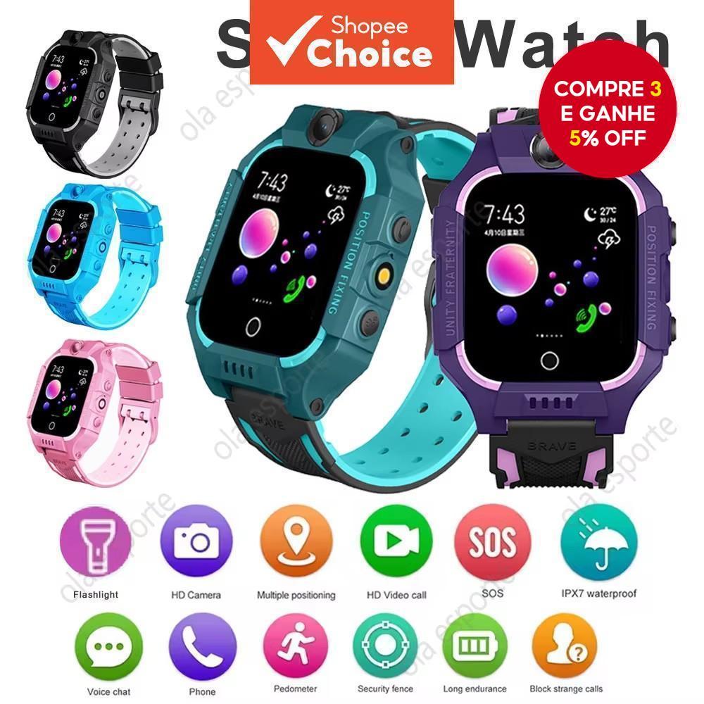 Crianças Smartwatch Relógio Inteligente Cartão Sim 2G Internet HD Chamada De Vídeo À Prova Dwaterproof Água GPS SOS Loca