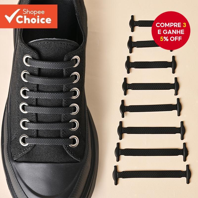 16 Peças De Cadarços De Silicone Sem Amarração , Laços De Borracha Preguiçosos Elásticos Para Estilo E Conforto Esforço