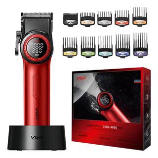 VGR 001 Aparadores Cabelo Profissionais Barbeiros Sem Fio Aparadores Cabelo Lâmina Aço Carbono Para Barbeiros, 9000 RPM