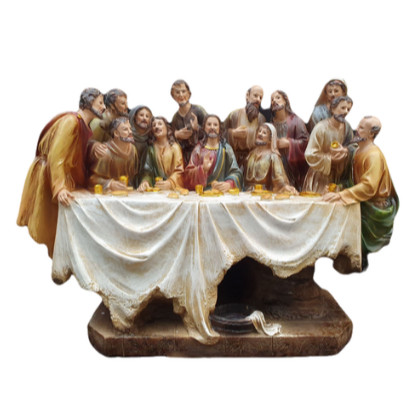 Santa Ceia 37X21X50 cm em Resina Importada de Mesa