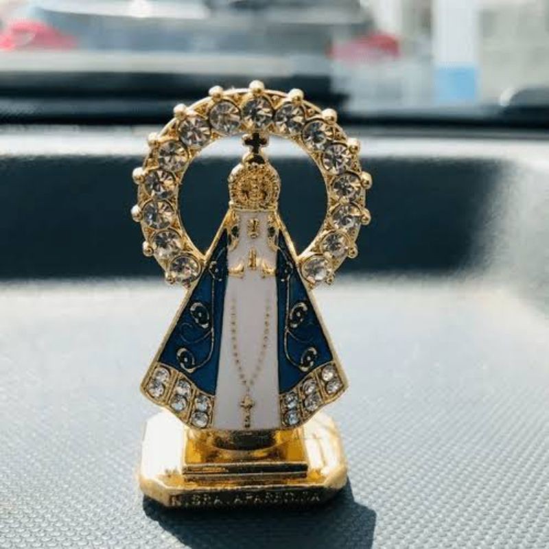 Santinhas de Nossa Senhora Aparecida miniatura, para carro, oratório, estante.