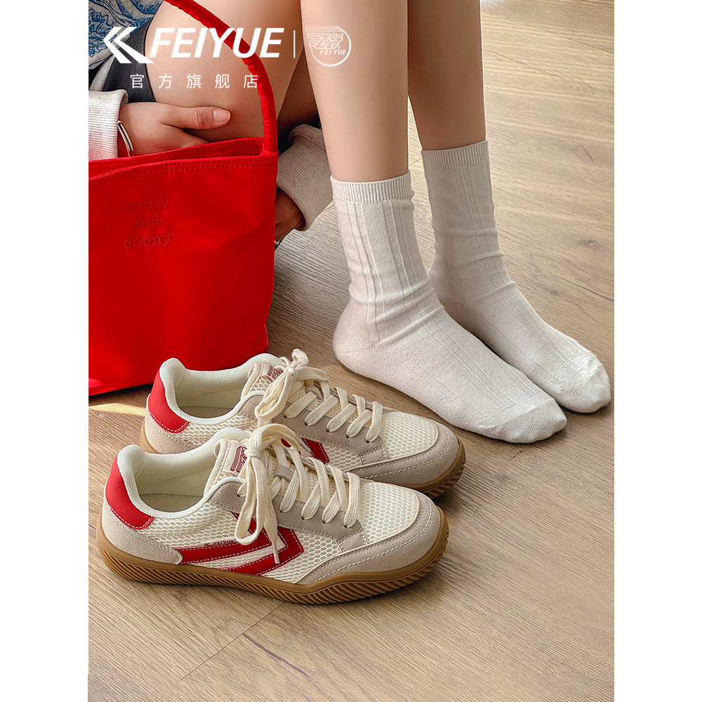 Feiyue/feiyue sapatos femininos Net sapatos femininos 2026 primavera novo estilo malha respirável de sola grossa sapatos