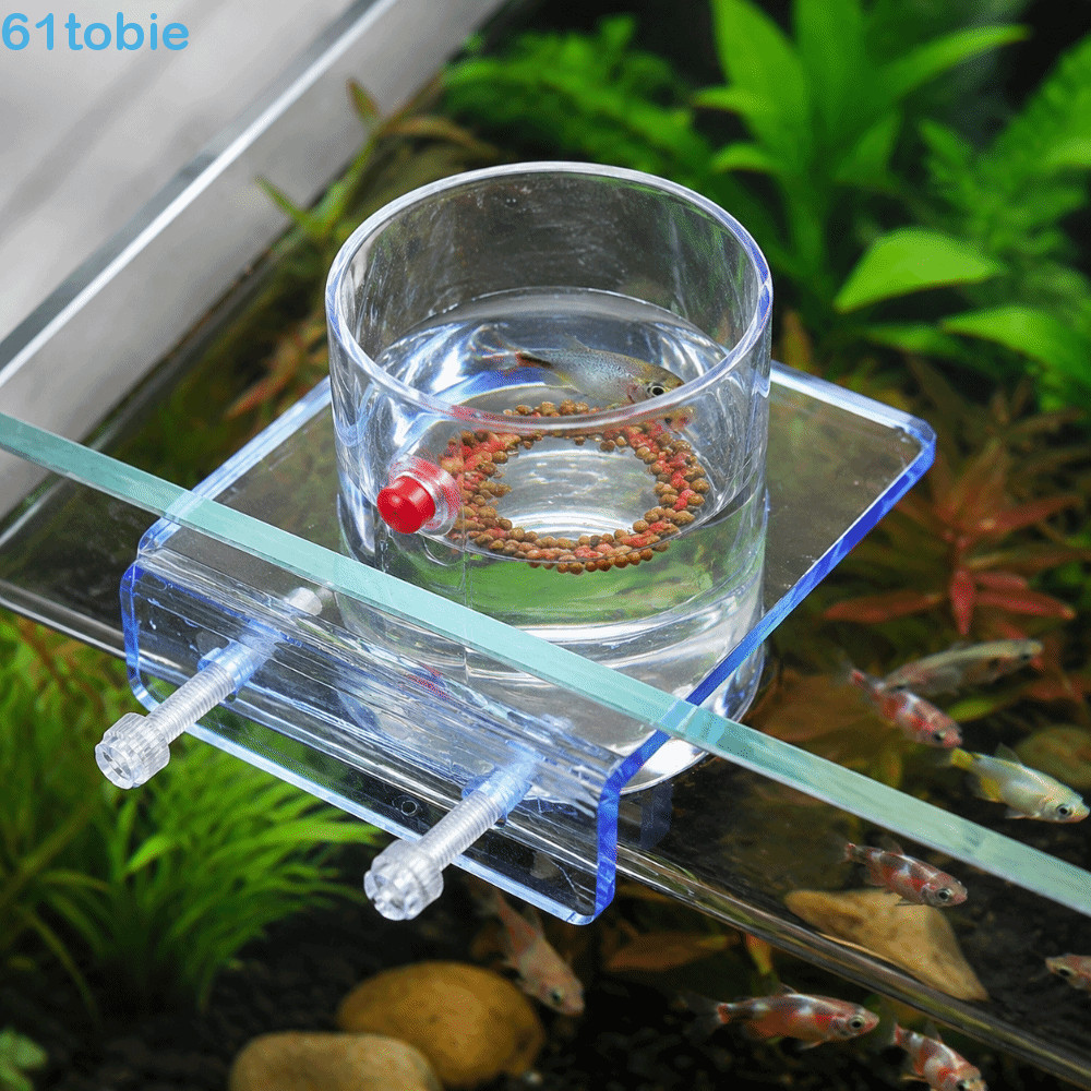 Alimentador De Tanque De Peixes TOBIE , Dispensador De Ponto Fixo Anel De Alimentação Montado Na Parede , Bacia De Plást