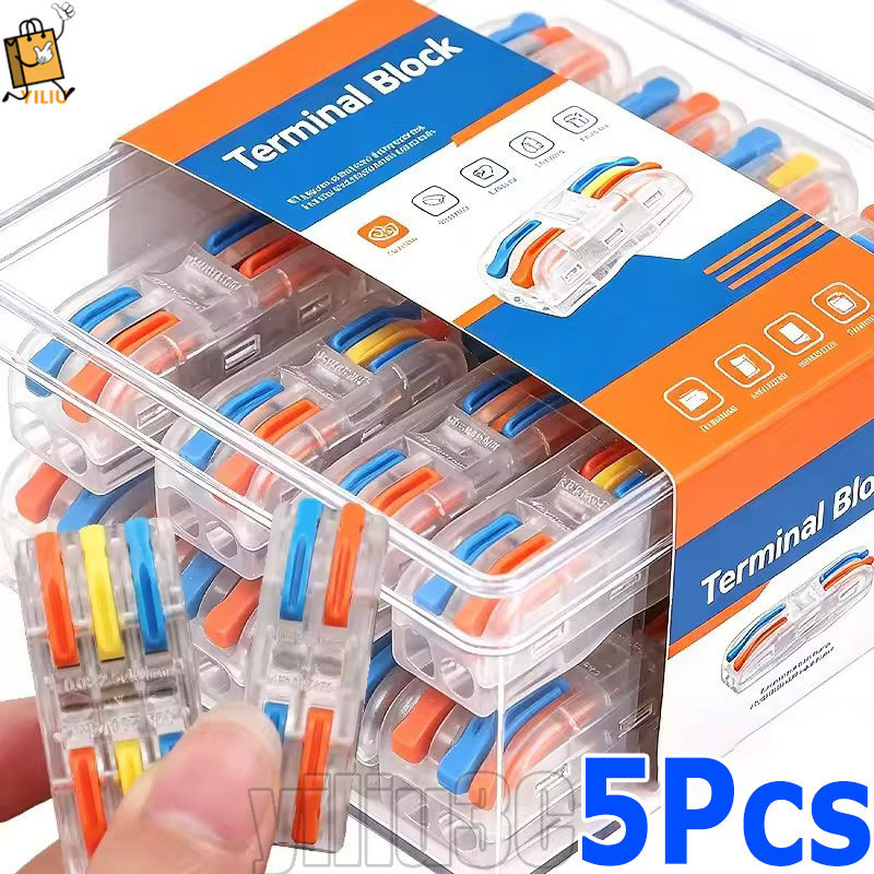 [Prim] 2/3/5 Bloco Terminal De Conexão Rápida Colorido Transparente-Ferramenta De Fiação-Modificação De Circuito-Conecto