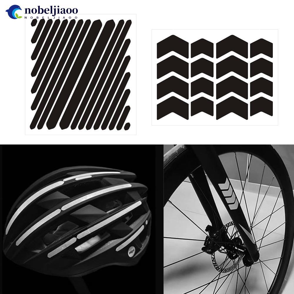 NOBELJIAOO Motocicleta Invisível Preto Reflexivo Adesivos Estilo Seta Fita Reflexiva Para Capacetes Bicicletas Motocicle