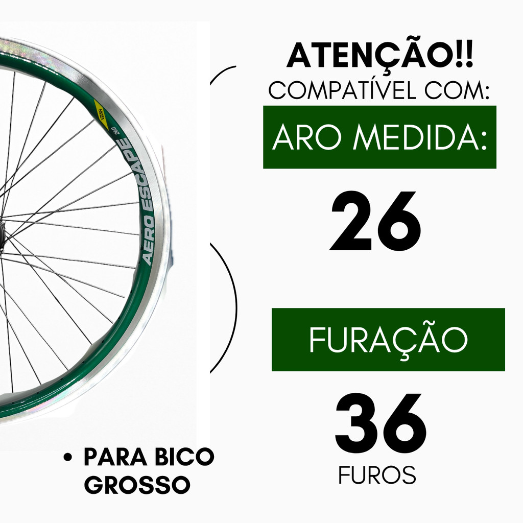 Detalhes do ARO 26 36F AERO VBRAKE ESCAPE VERDE VZAN