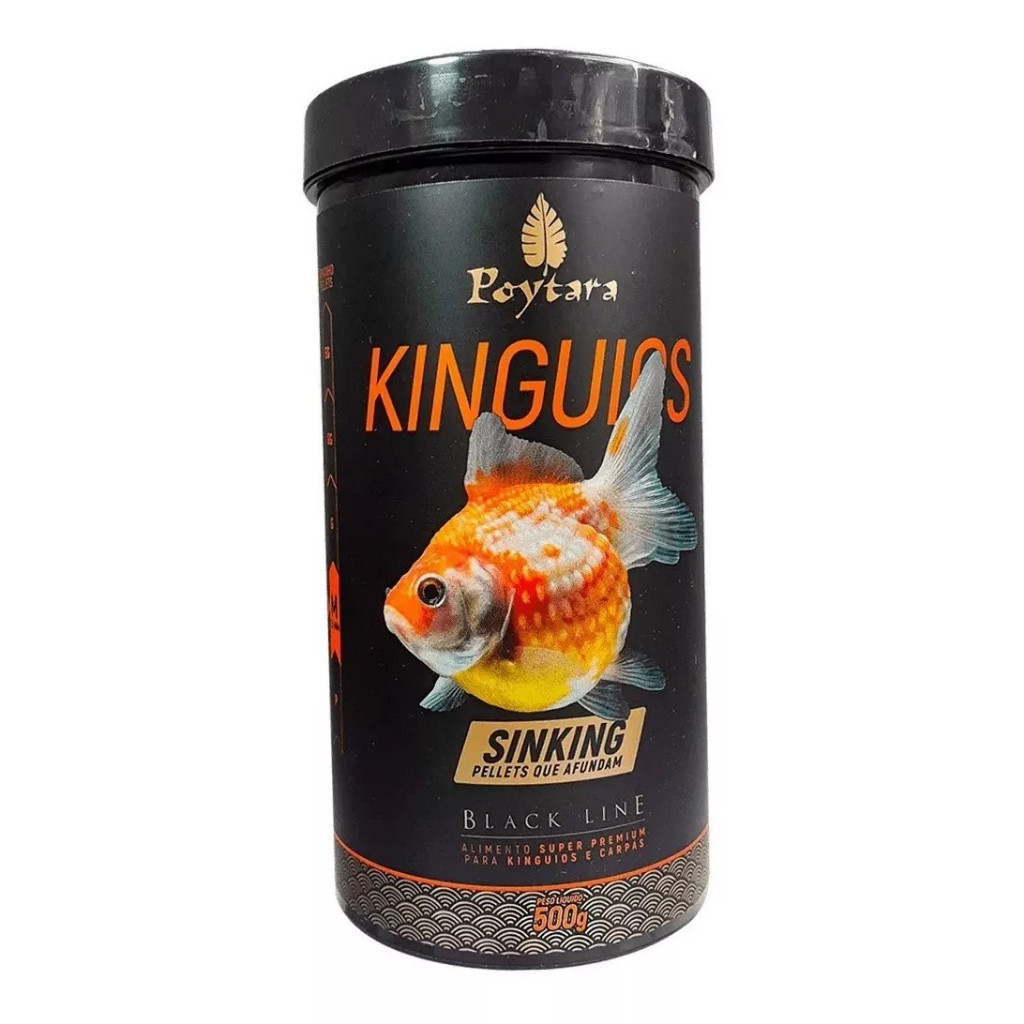 Ração Poytara kinguios black line sinking pellets M 500g
