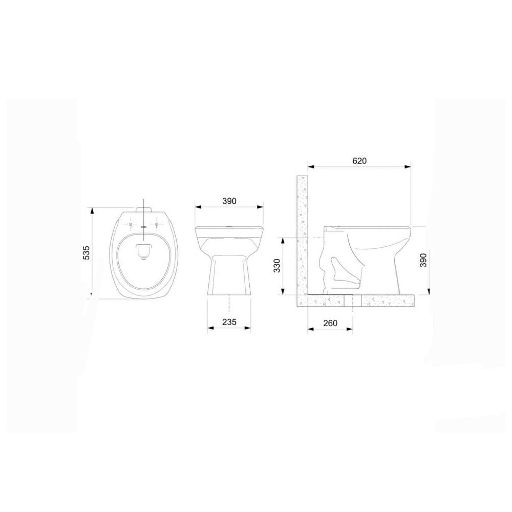 Kit Bacia Convencional+compl Instalacao+assento Pp Soft Close Thema Plus Branco - Incepa