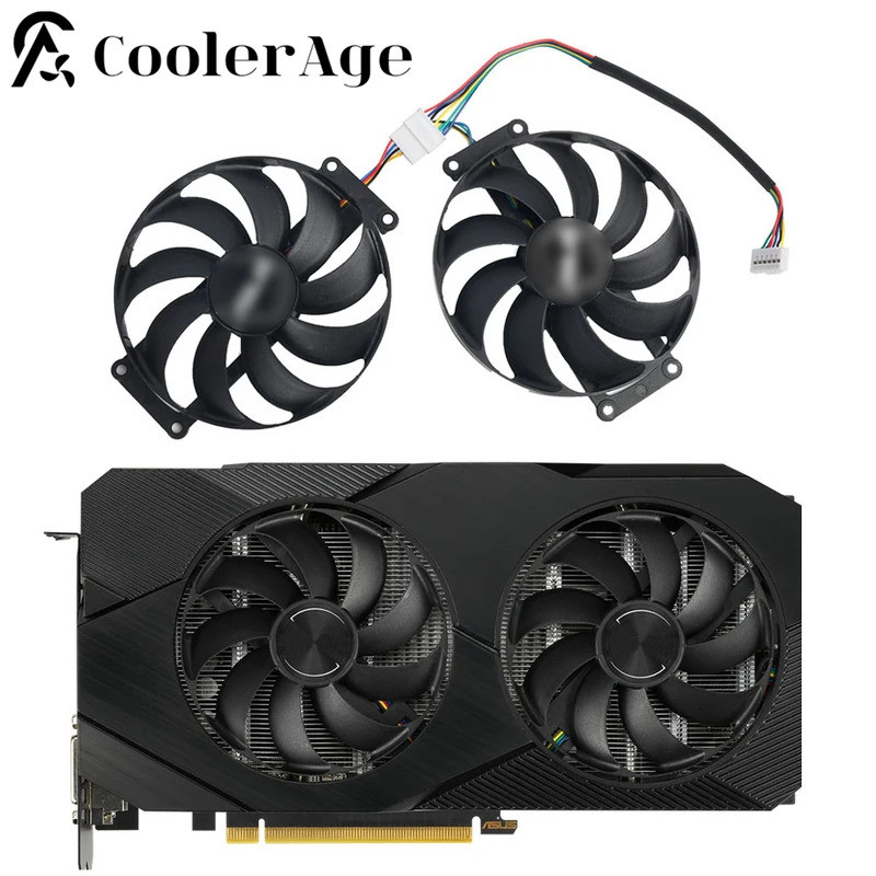 iFDC10H12S9-C RTX 2060 SUPER 2070 GTX1660 Ti Ventilador De Refrigeração Para ASUS GTX 1660 1660Ti Duplo EVO OC RTX2060 P