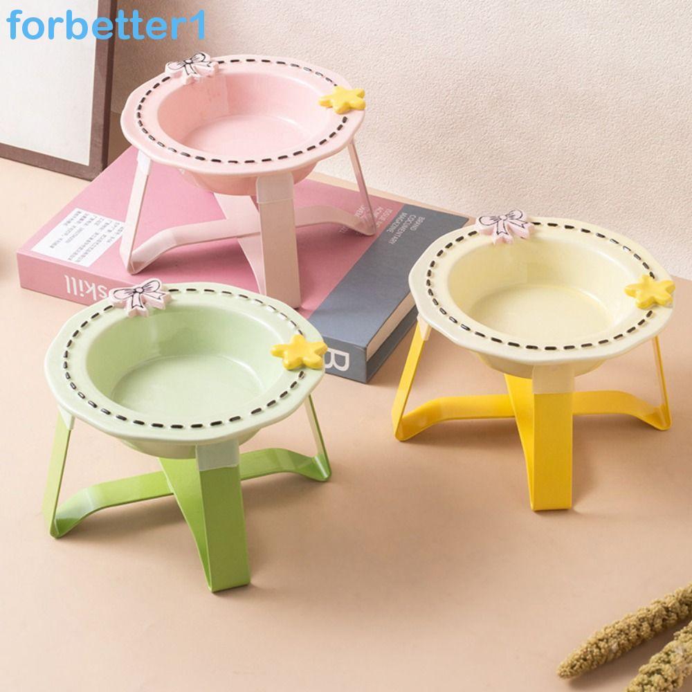 Tigela De Cerâmica Para Gatos FORBETTER , Proteção Pescoço , Água Anti-Vômito Comida De Gato , Com Suporte Dispensador D