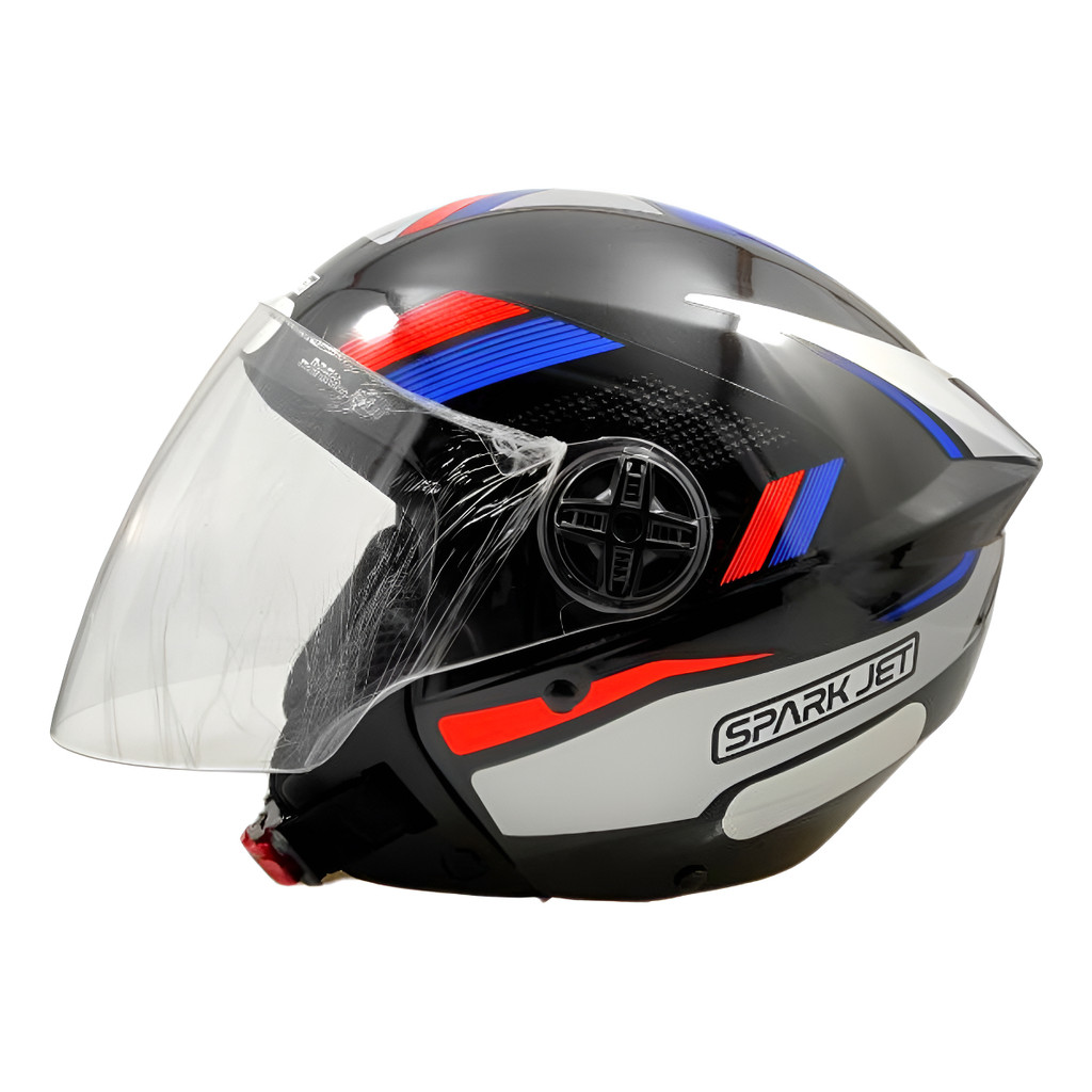 Ebf Capacete Spark Jet Sting Tamanho Do Capacete 60 Cor - Preto/Prata