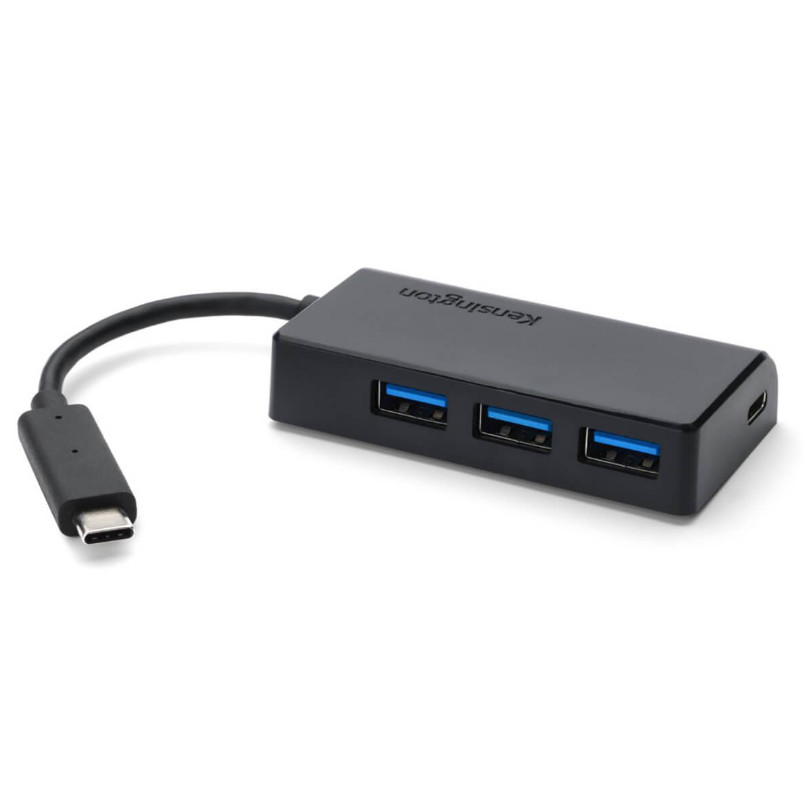 Hub USB-C 4 Portas Kensington CH1000 Expansor USB Para Notebook MacBook e Ultrabook