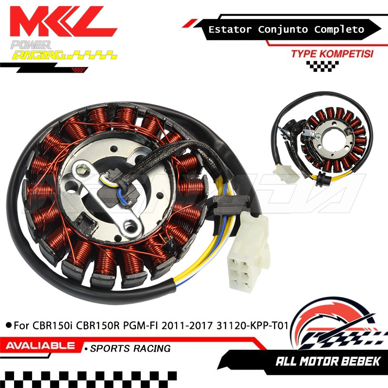 Bobina Estator Gerador Magneto Para CBR150i CBR150R PGM-FI 2011-2017 Peça 31120-KPP-T01