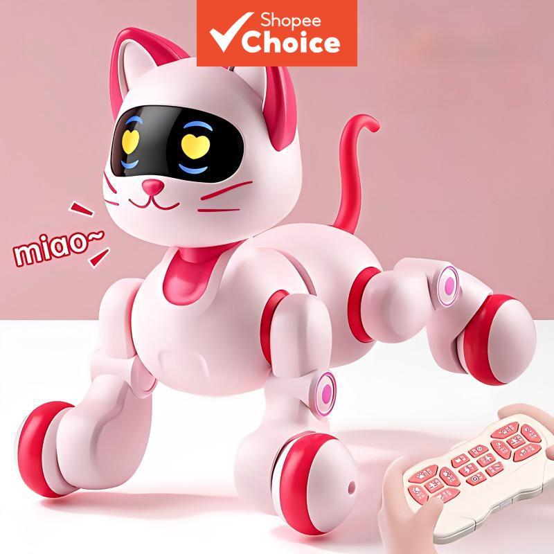 Castela Robô Gato LED - Robô de Estimação Interativo RC com Controle por Gestos, Sensores Inteligentes, Movimentos 360°