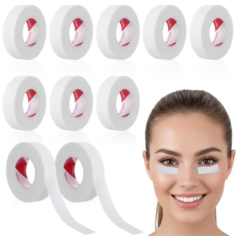 20 Rolos De Fita Hipoalergênica Para Cílios-Tiras De Microporos Respiráveis Brancas Extensões De (9Mx1.2CM , Grau De Sal